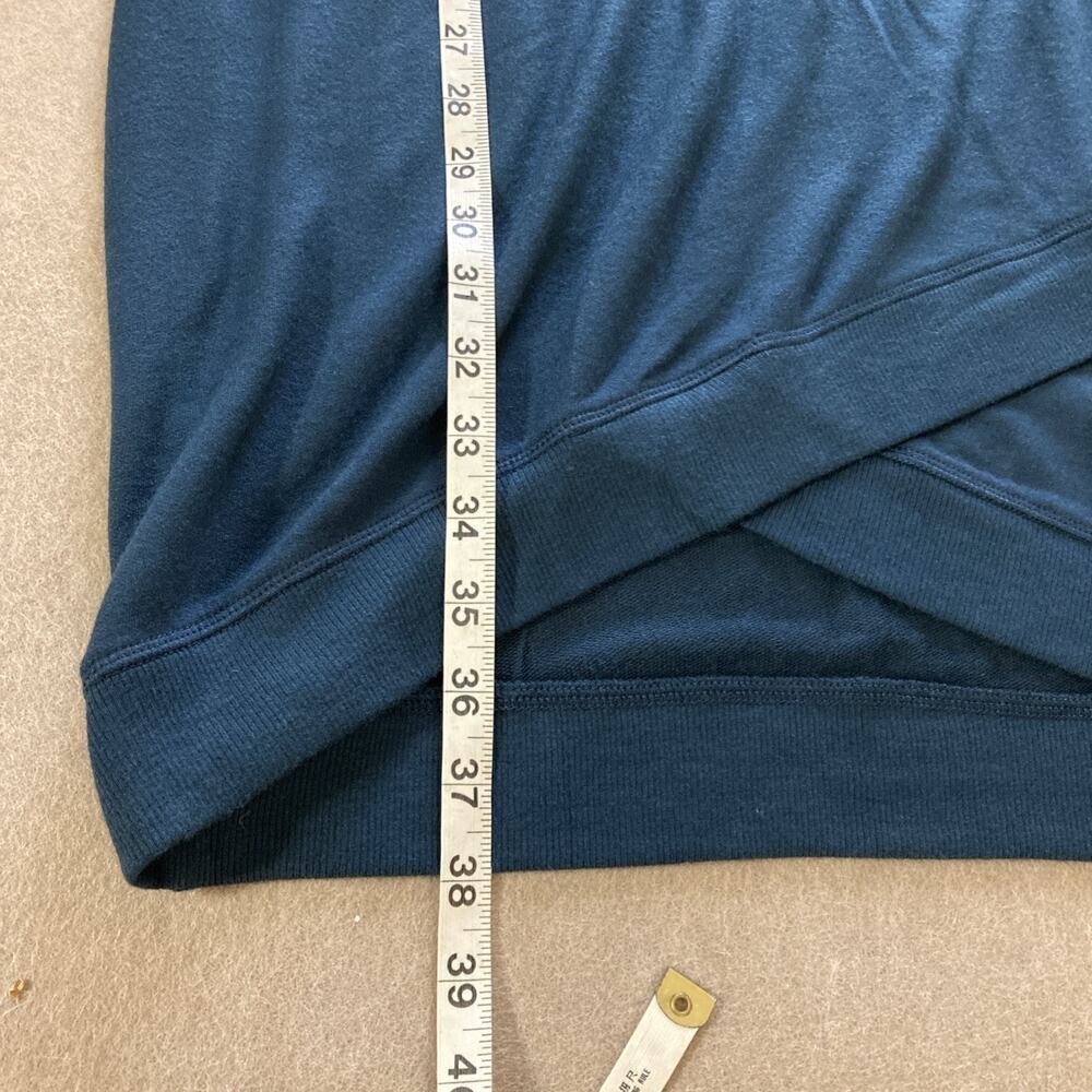 Athleta Criss Cross Sweatshirt Dress Sz M New Navy Cozy Soft Modal Athleisure - Picture 11 of 11